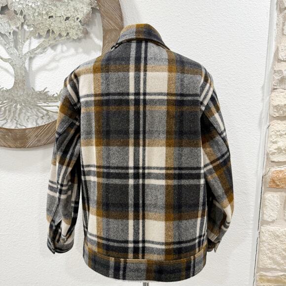 Filson Mackinaw Wool Work Jacket Blue Coal Copper Heather Plaid Medium - Picture 7 of 12